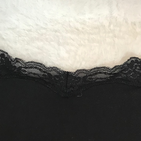 Mexx Vintage Black Women’s Tank Top With Lace Trim & Adjustable Spaghetti Straps - Picture 5 of 7